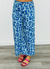 Light Blue Leopard Cropped Pants (Reg.)
