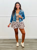 Taupe Leopard Fleece Terry Skort (Reg.)