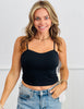 Black Smooth Princess Bralette Cami Top (OS)