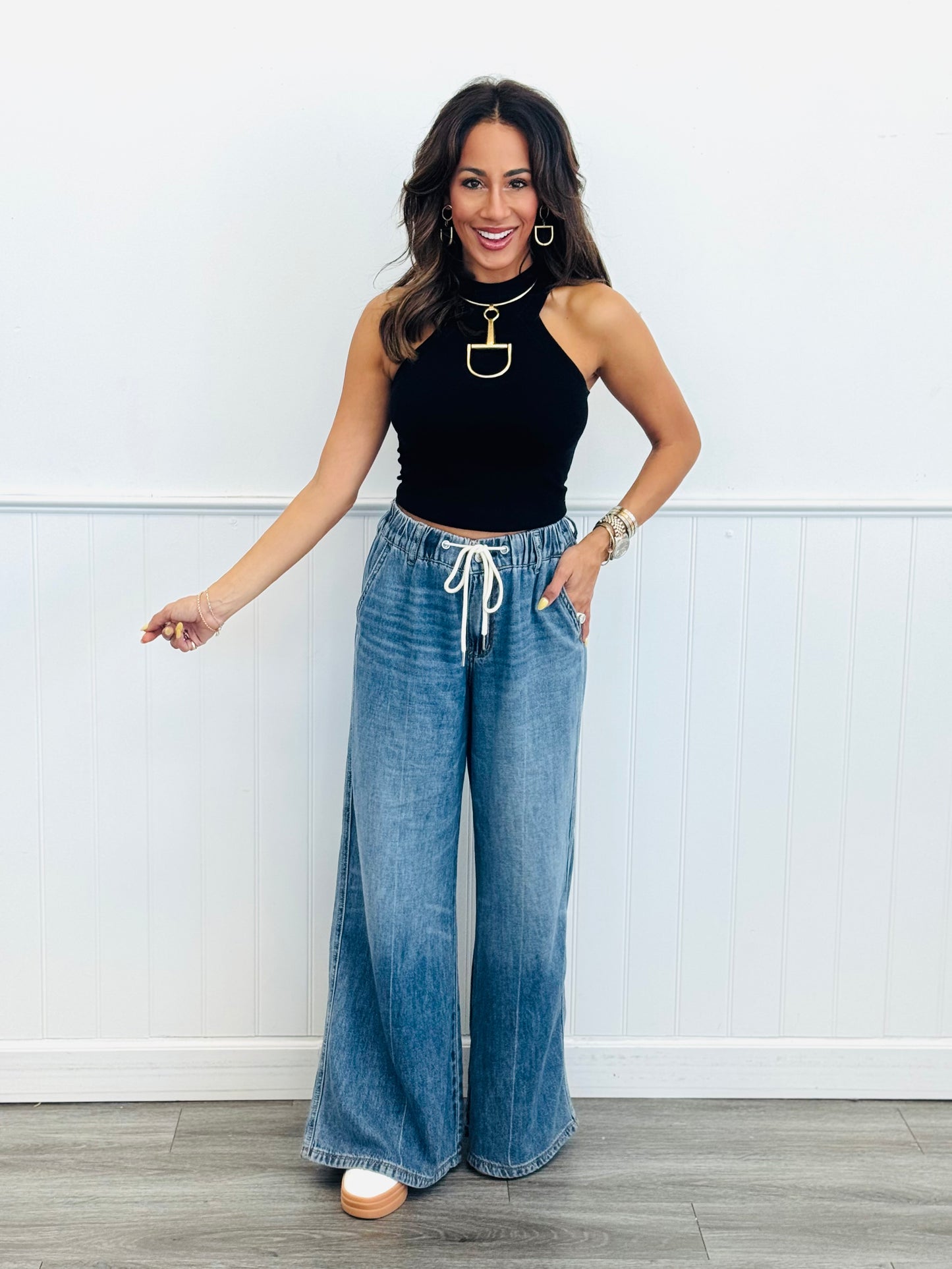 Judy Blue Slouchy Sue Palazzo Jeans (Reg. and Plus)