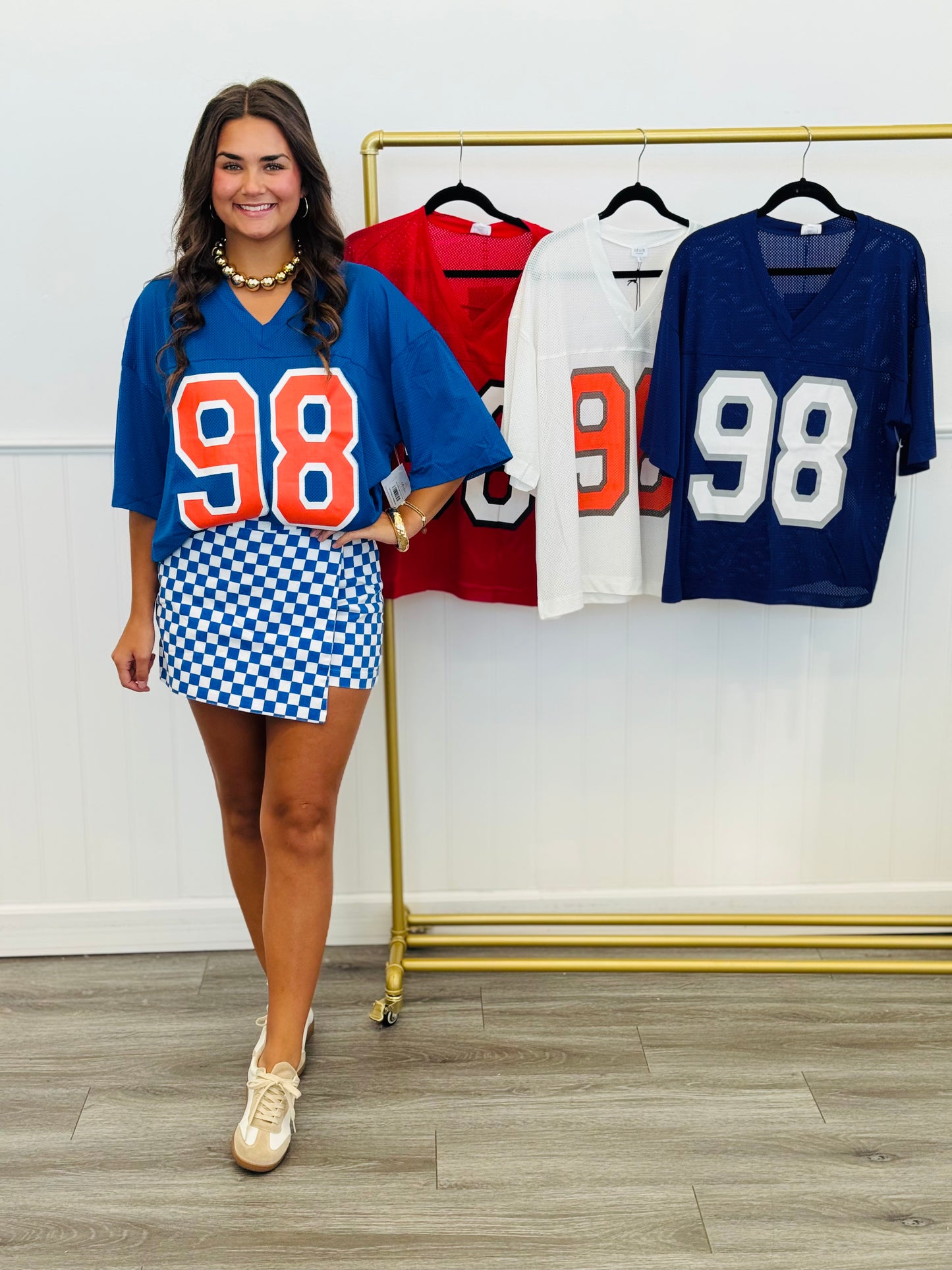 Number 98 Mesh Jersey Top (Reg.)-4 Colors