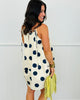 Cream/Navy Big Bold Polka Dot Mini Dress (Reg.)