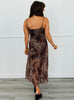 Brown Leopard Sheer Mesh Midi Dress (Reg.)