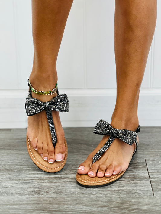 Black Love That Rhinestone Sandals