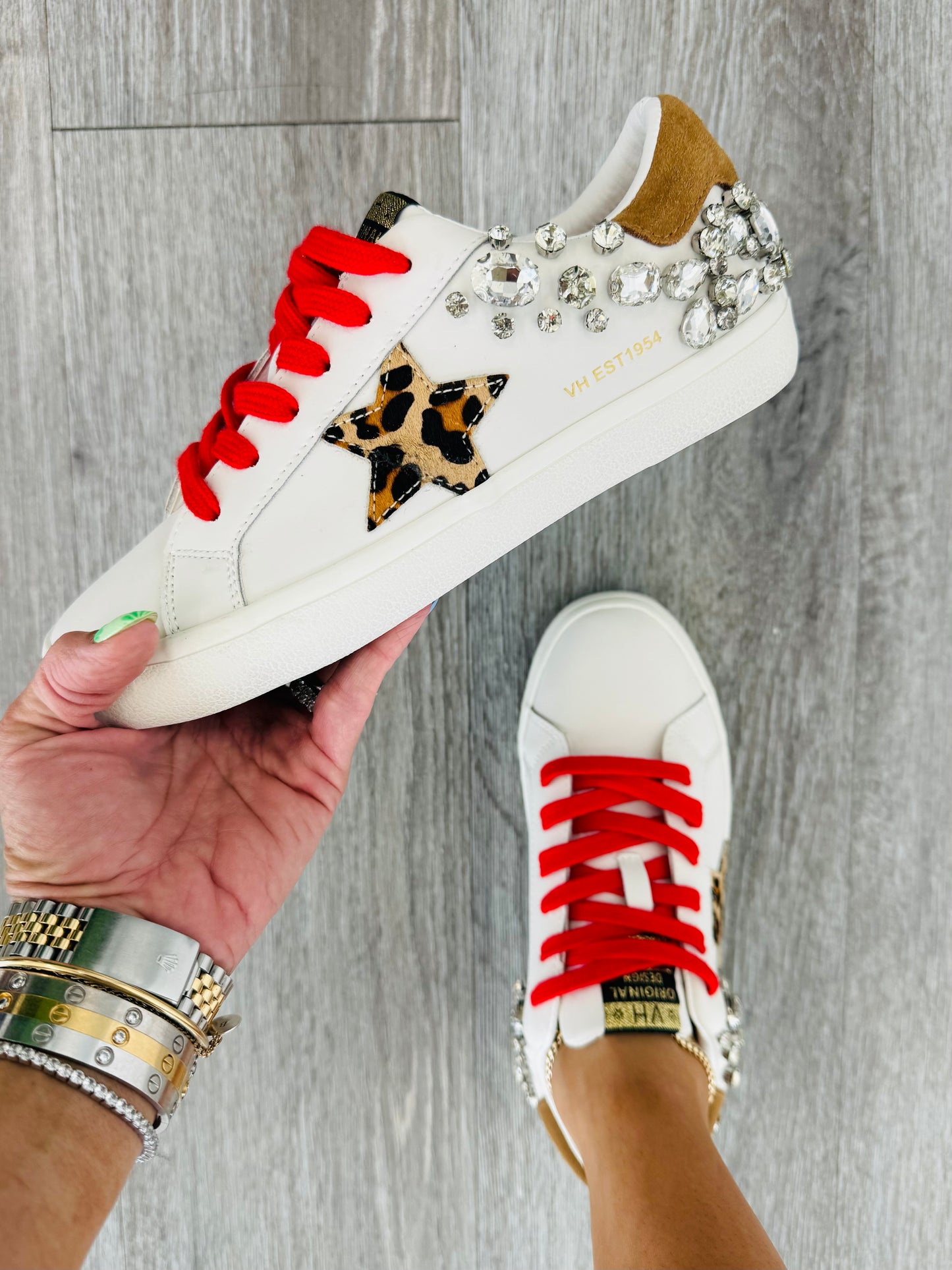 VH x WR Born To Shine Leopard Remix Sneakers