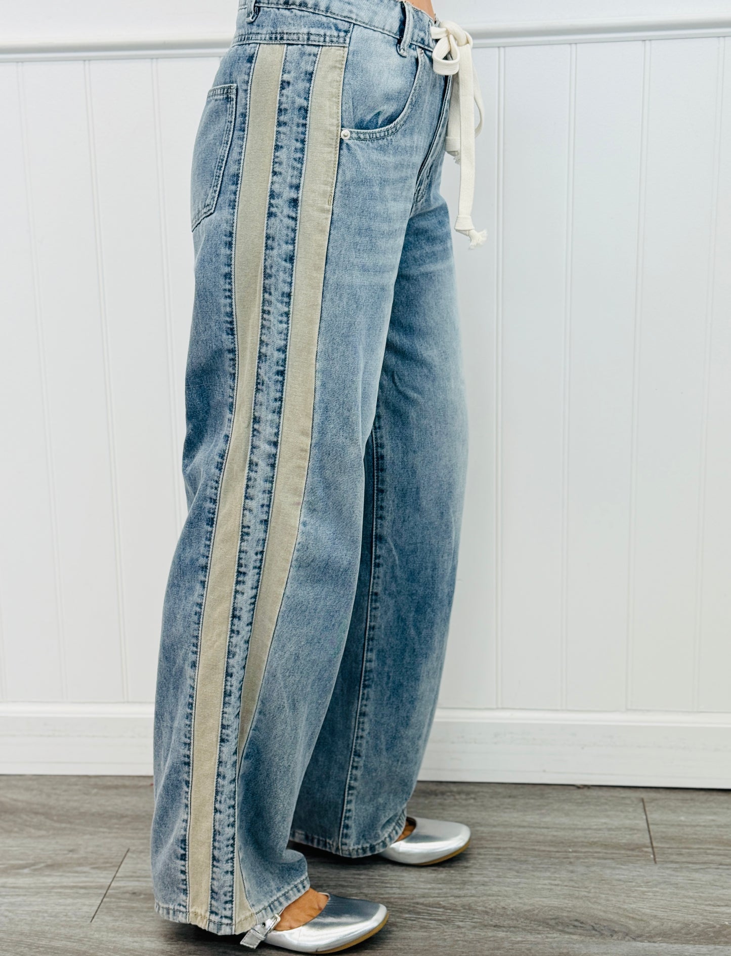 Denim Contrast Line Pants (Reg.)