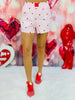 Pink Embroidered Tiny Hearts Shorts (Reg.)