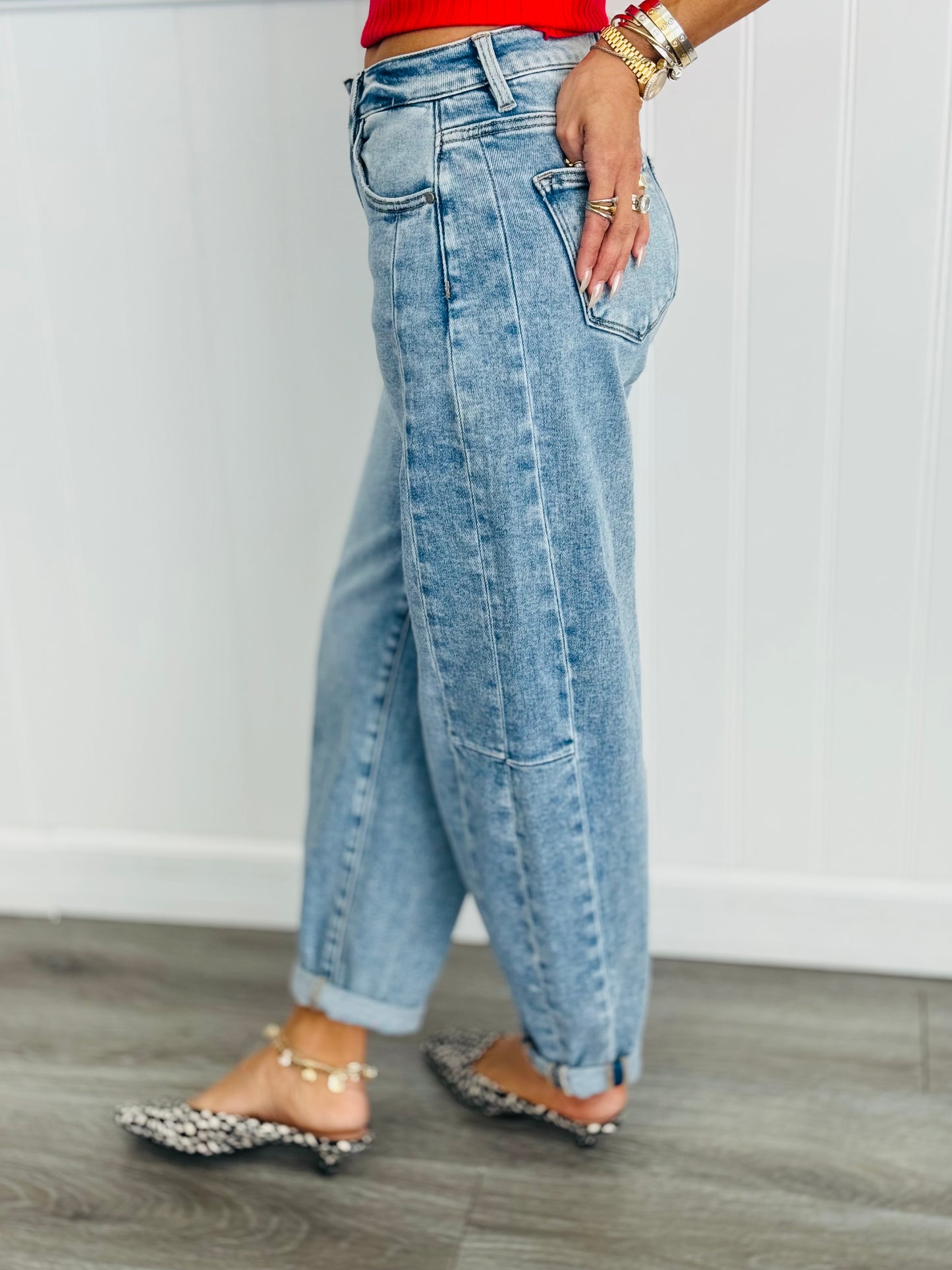 Risen Medium Rock The Night Away Barrel Jeans (Reg & Plus)