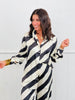 Black/Ivory Stripe Shirt & Pants Set (Reg)