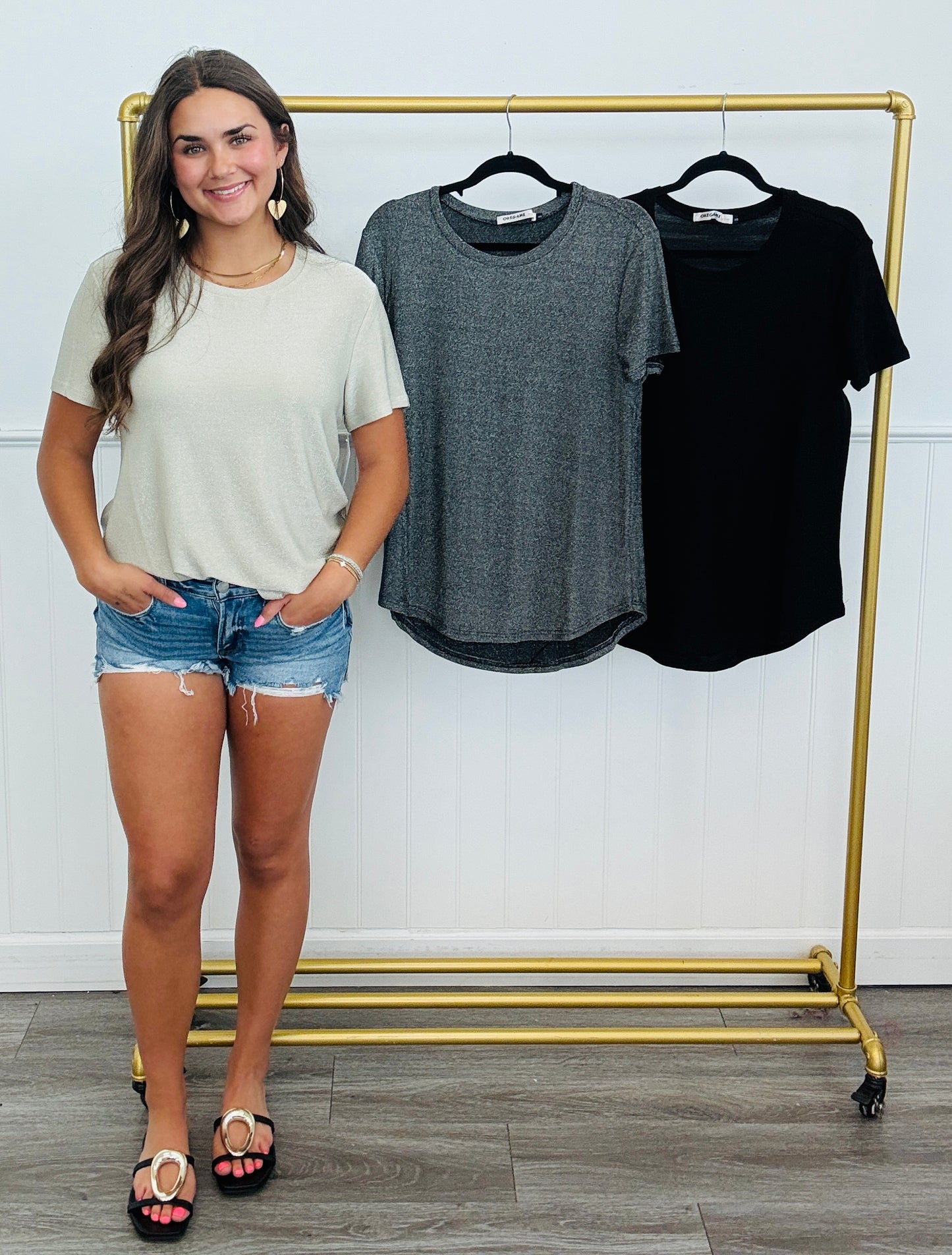 Sparkly Lurex Tunic Top (Reg. & Plus)- 3 Colors
