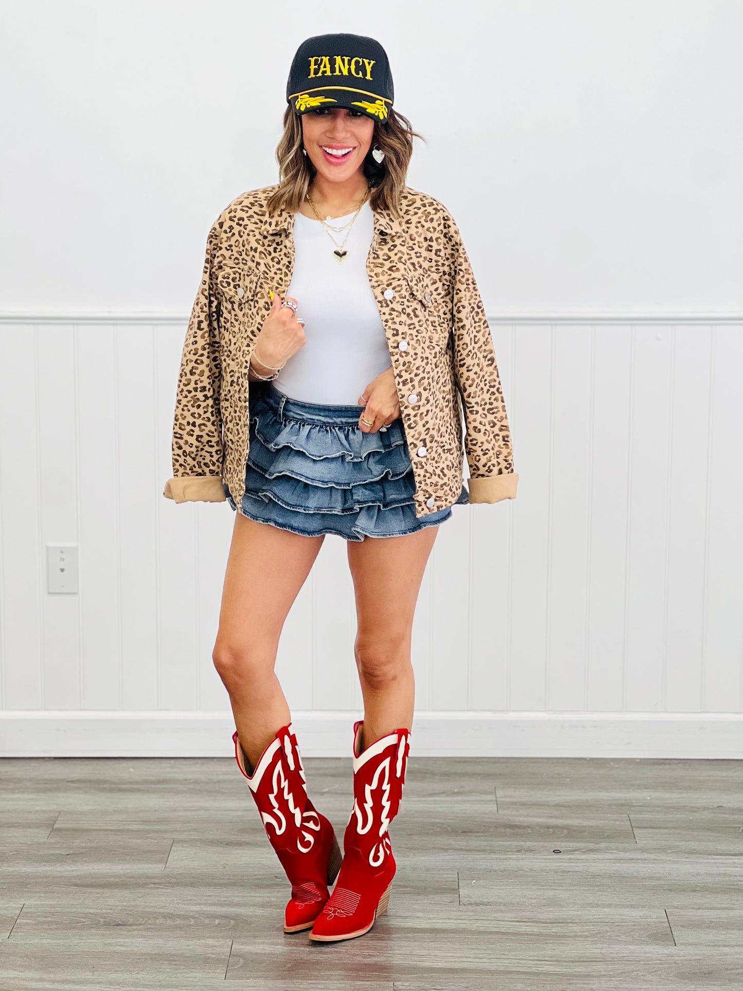 Ruffled Denim Delight Mini Skort (Reg.)