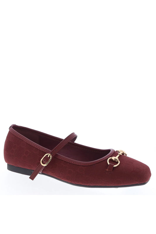 Wine Sweet Sophistication Horsebit Flats