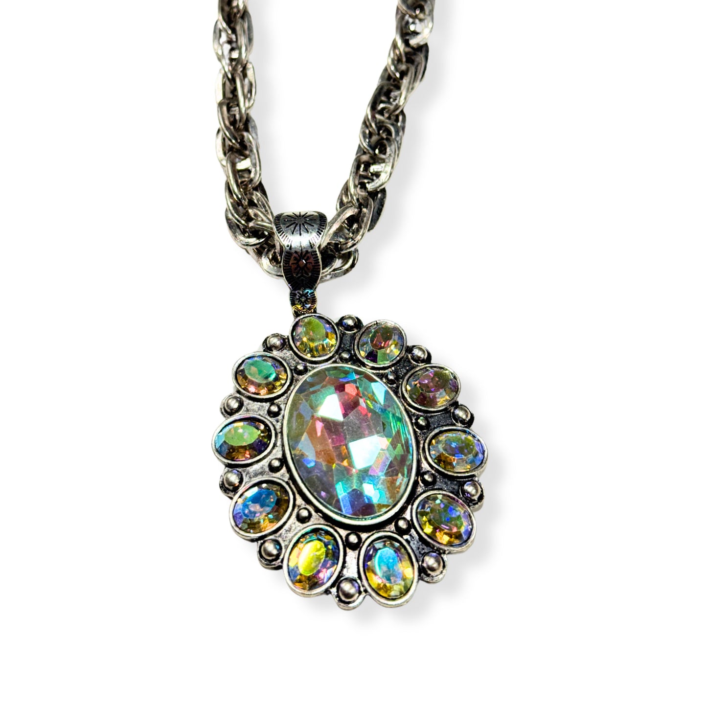Blossom AB Crystal Pendant Necklace