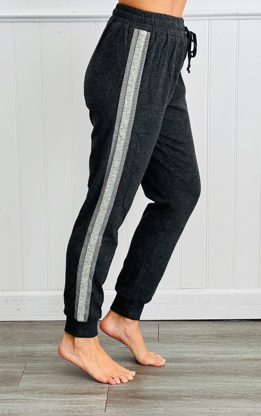 Charcoal Color Block Jogger Pants (Reg.)