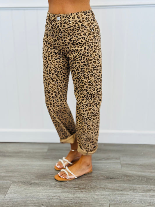 Risen Camel Wild About You Cuffed Barrel Jeans (Reg & Plus)