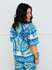 Blue Mix Print Blouse (Reg.)