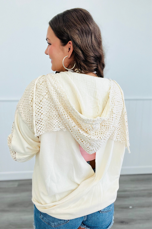 Oli & Hali Cream Back Twist Zip Up Hoodie Jacket (Reg.)