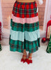 Multi Tartan Plaid/Stripe Midi Skirt (Reg.)