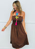 Mocha Tube Knit Strapless Midi Dress (Reg.)