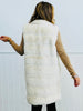 Cream Puff Fuzzy Longline Vest (Reg & Plus)