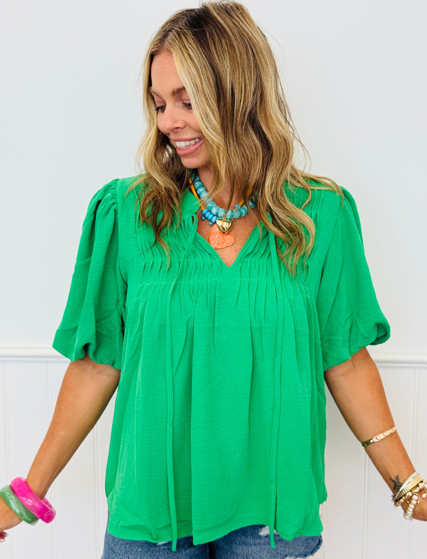 Puff Sleeve Perfection Top (Reg & Plus) - 4 Colors