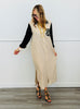 Black/Ivory Contrast Zebra Print Shirt Dress (Reg & Plus)