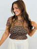 Leopard Mesh Short-Sleeve Top (Reg. and Plus)