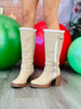 Beige Faux Fur Detailed Boots