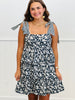Navy Floral Tiered Mini Dress (Reg. and Plus)