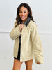 Taupe Contrast Collar Barn Jacket (Reg.)
