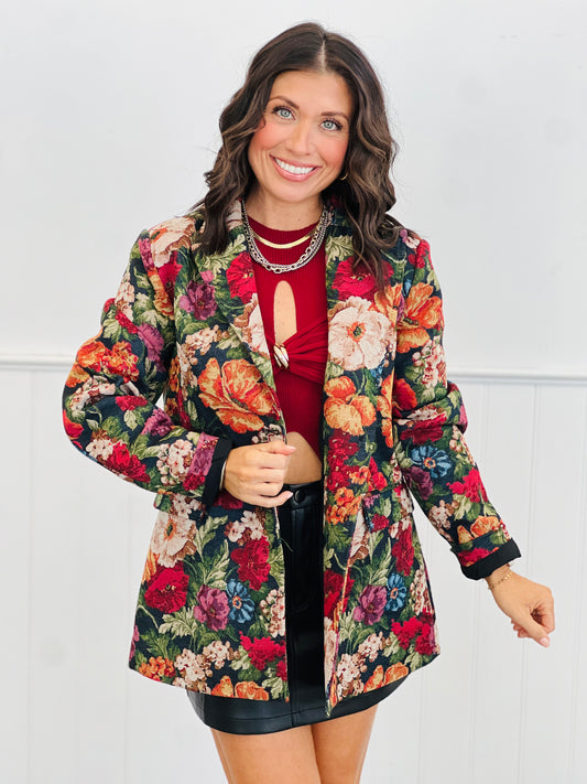 Black Botanical Heritage Blazer (Reg.)