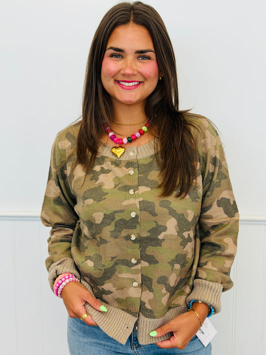 Camo Out Stitches Cardigan (Reg)