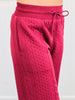 Burgundy Wide Leg Pants (Reg. and Plus)