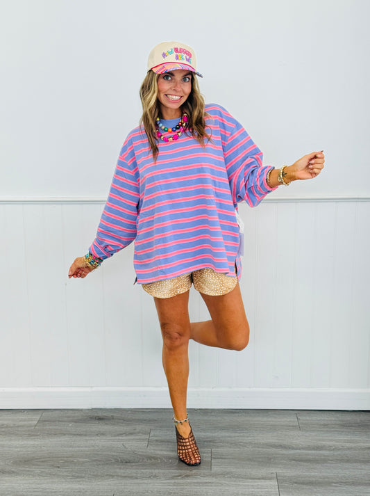 Lavender Striped LS Top (Reg.)