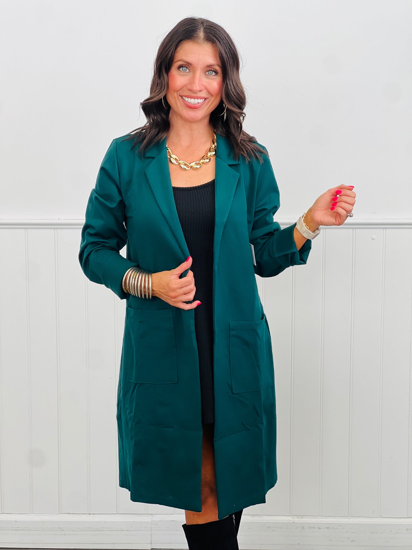 Dear Scarlett The Brandi Longline Blazer (Reg. and Plus) - 7 Colors