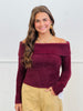 Brushed Fold Over Strapless Sweater (Reg.)-2 Colors