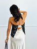 Black/Ivory Strapless Lace Overlay Satin Gown (Reg.)