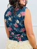 Floral Denim RicRac Trim Vest Top (Reg & Plus)