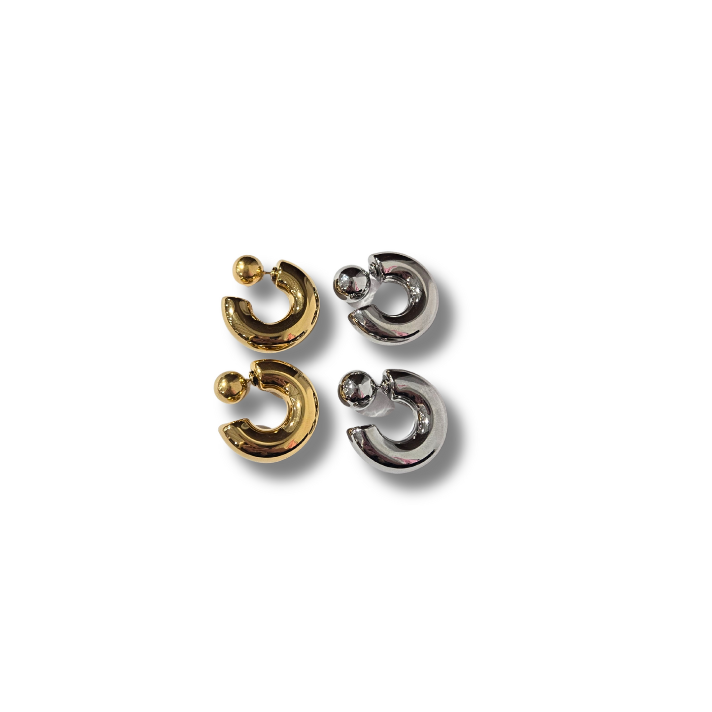 Claro Chunky Mini Hoop Earrings (2 Colors)