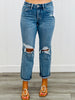 Amelia Brooke Tummy Control High Rise Cropped Straight Jeans (Reg. and Plus)
