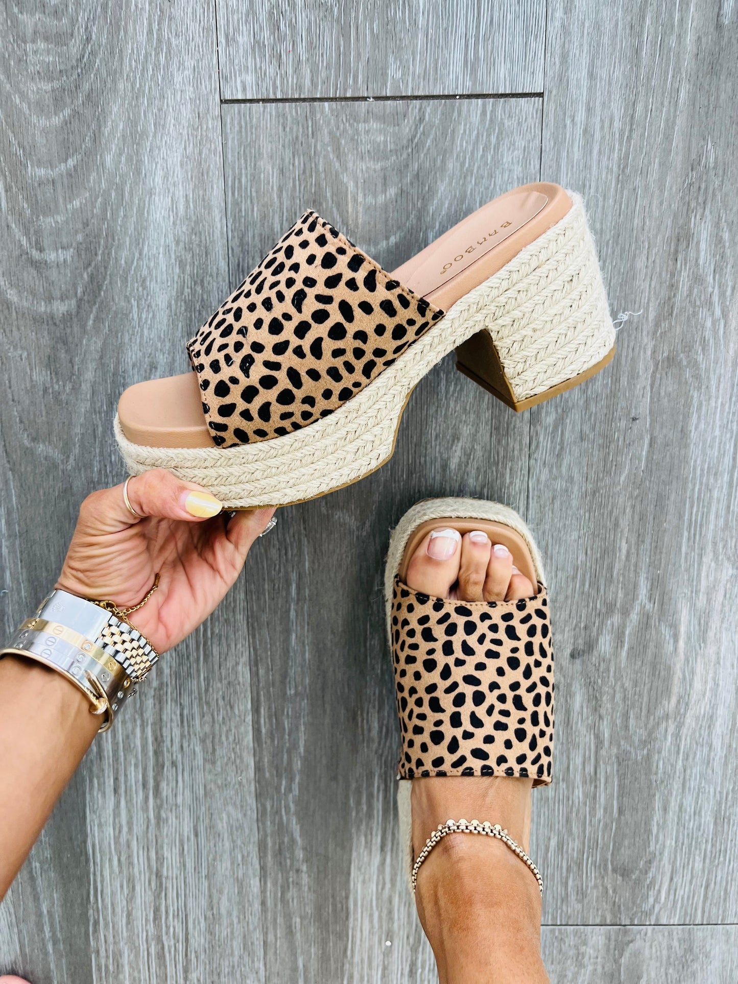 Cheetah Exceptional Espadrille Platform Sandals