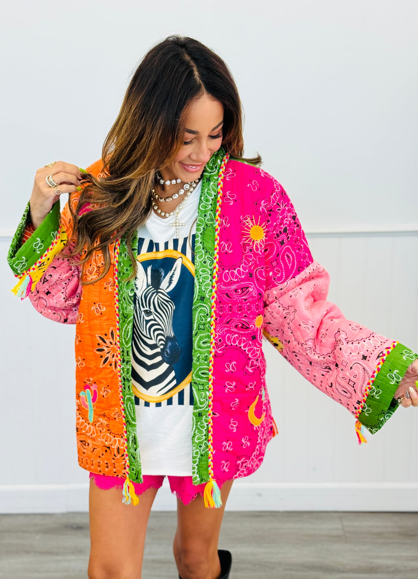 Earn Your Stripes LS Zebra Top (One Size)