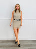 Mocha Fringe Hem Sleeveless Mini Dress (Reg.)