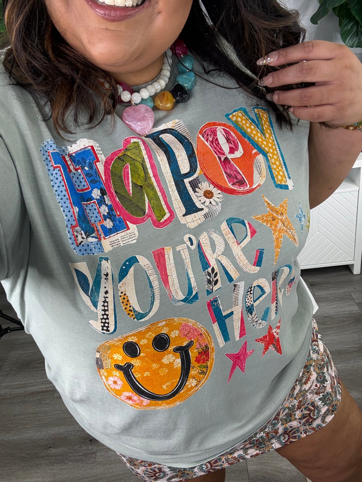 Happy You’re Here Tee (Reg. and Plus)