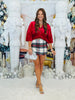 White Christmas Plaid Skort With Slit (Reg.)