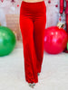 Wide Leg Velvet Pants (Reg.)-2 Colors