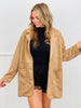Camel Oversized Suede Blazer Jacket (Reg.)