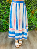Blue Multi Striped Midi Skirt (Reg & Plus)