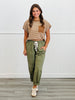 Light Moss Drawstring Balloon Pants (Reg & Plus)