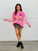 Pink Nutcracker Velvet Sequin Sleeves Sweatshirt (Reg.)